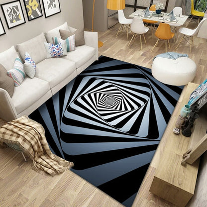 Tappeto effetto legno pannelli geometrici
