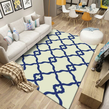 Tappeto effetto legno pannelli geometrici