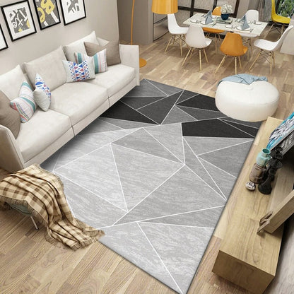 Tappeto effetto legno pannelli geometrici