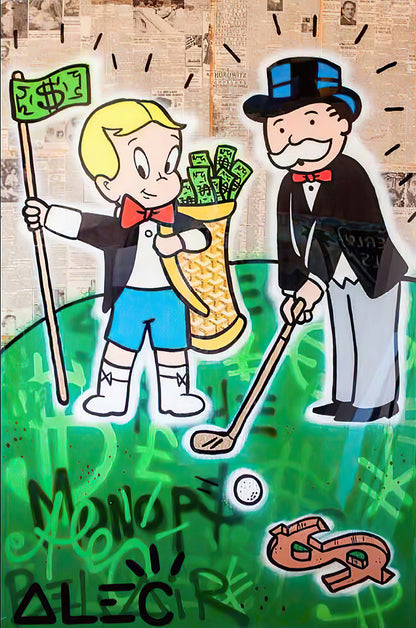 Quadro cartoon nonno e nipote