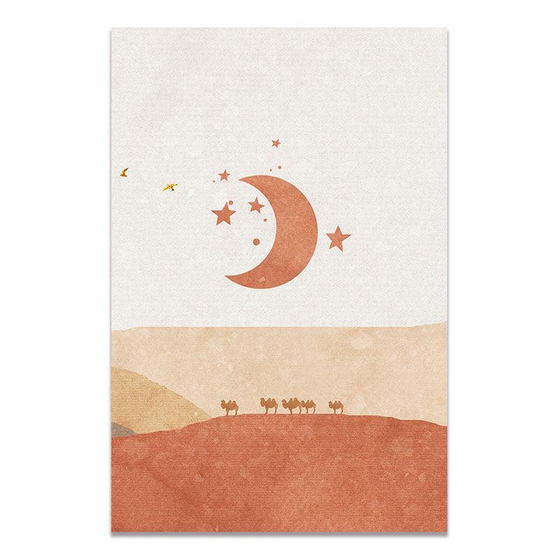 Quadro astratto sole e luna
