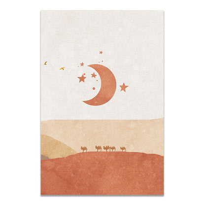 Quadro astratto sole e luna