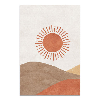 Quadro astratto sole e luna