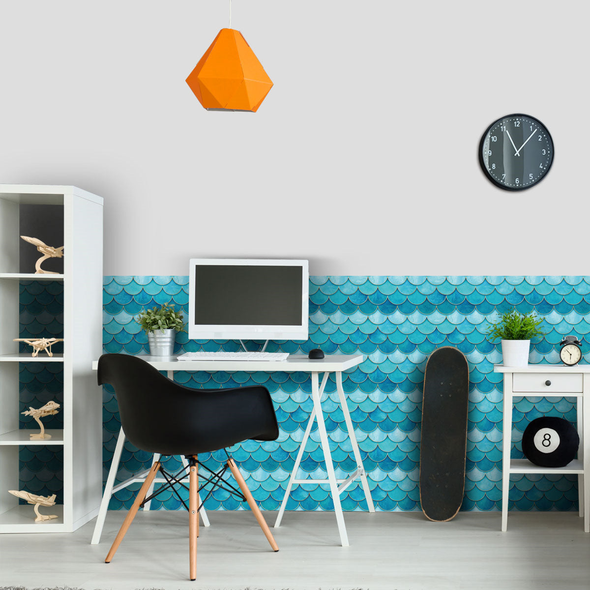 Adesivo murale mosaico squame