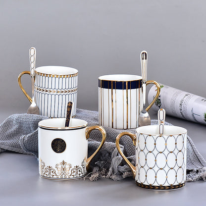 Tazza bone china con cucchiaio
