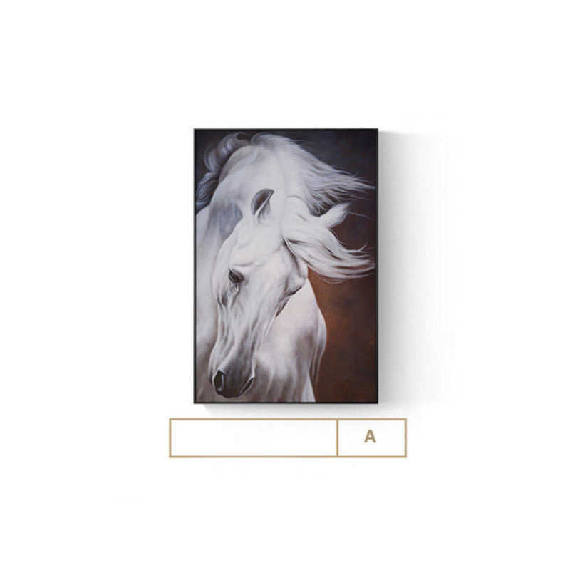 Quadro Cavallo Bianco Stile Nordico