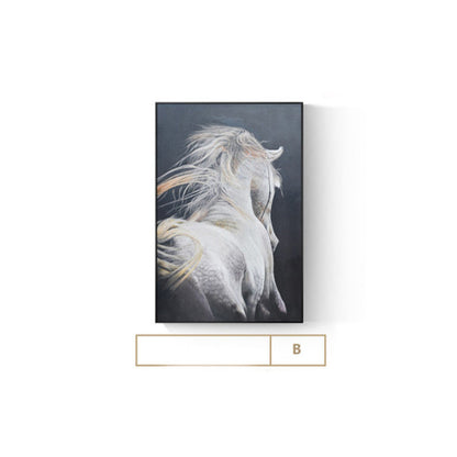 Quadro Cavallo Bianco Stile Nordico