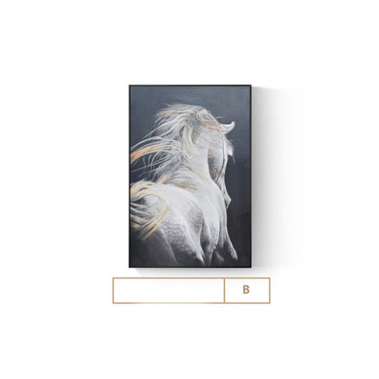 Quadro su tela Cavallo bianco al galoppo