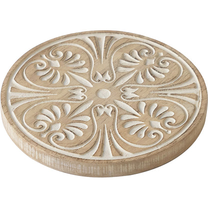 Sottobicchiere legno intagliato