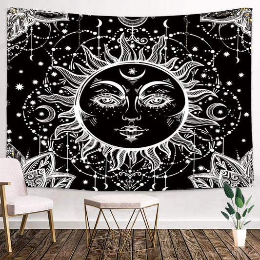 Arazzo Sole luna stelle simboli mistici