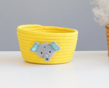 Cesto in cotone intrecciato