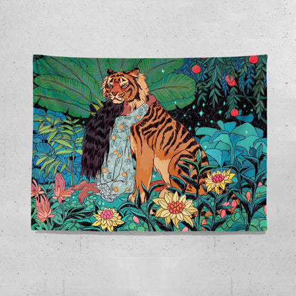 Tappezzeria ragazza tigre