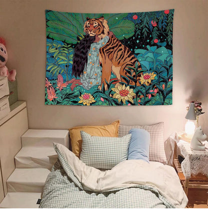 Tappezzeria ragazza tigre