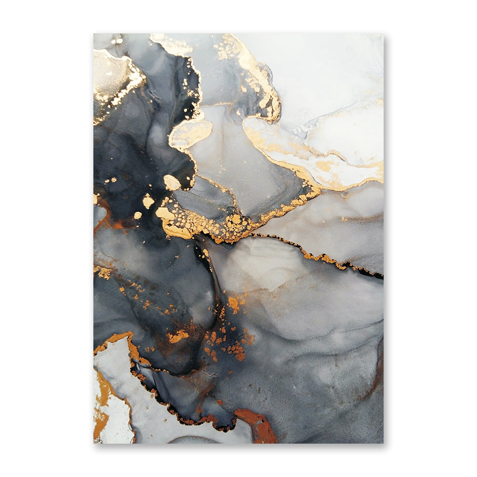 Poster astratto nero-oro