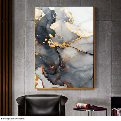 Poster astratto nero-oro