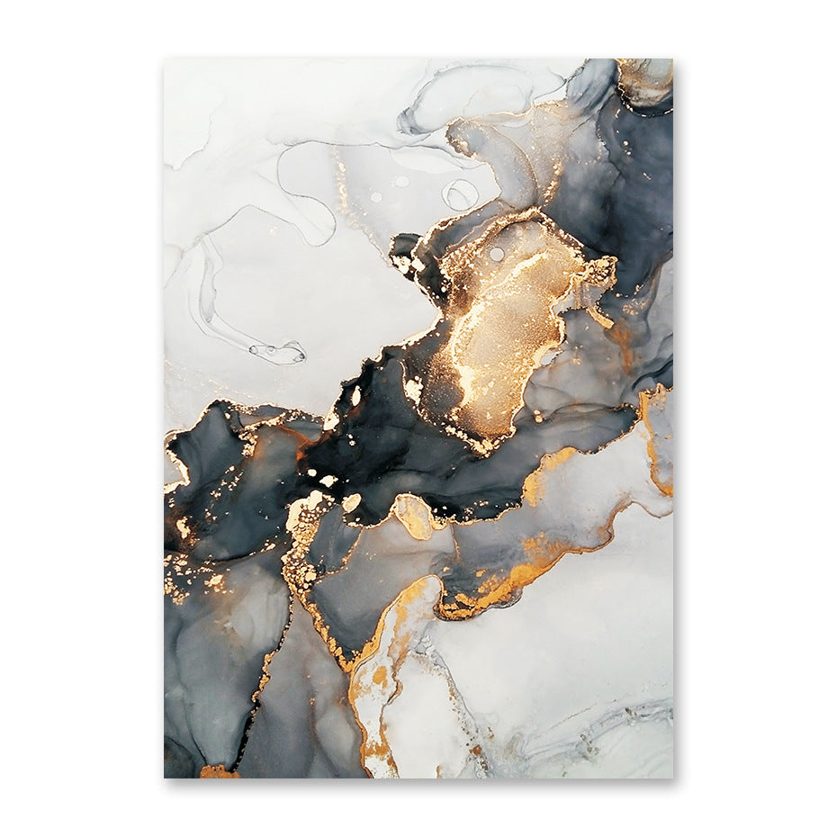 Poster astratto nero-oro