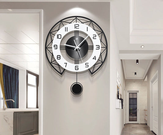 Orologio da parete Geometrico nero