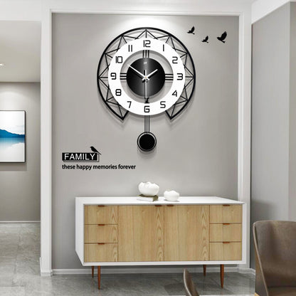Orologio da parete Geometrico nero