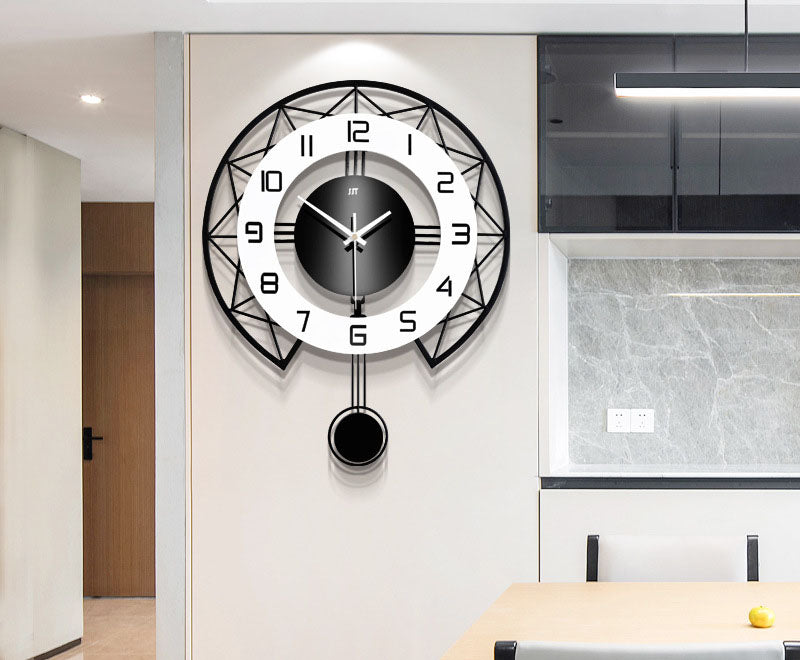Orologio da parete Geometrico nero