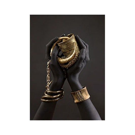 Poster Bracciale nero e oro