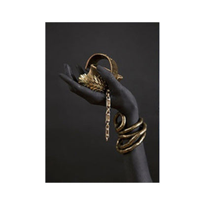 Poster Bracciale nero e oro