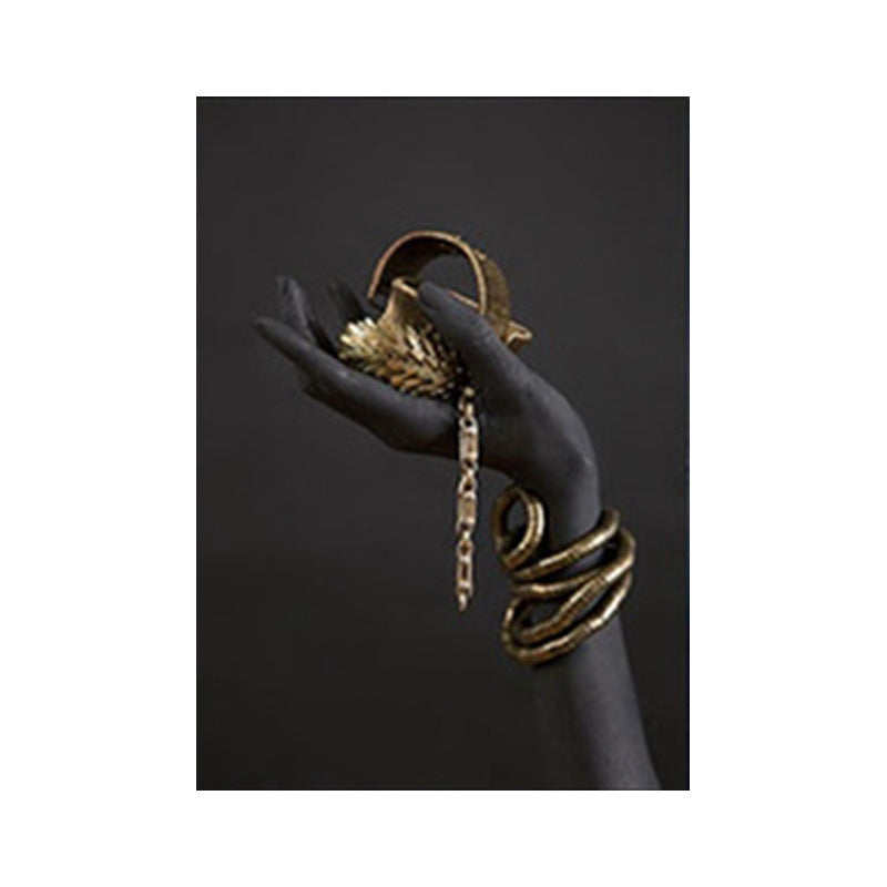 Poster Bracciale nero e oro