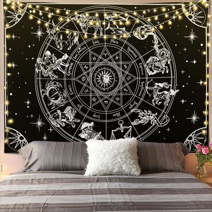 Tappeto mandala sole e luna