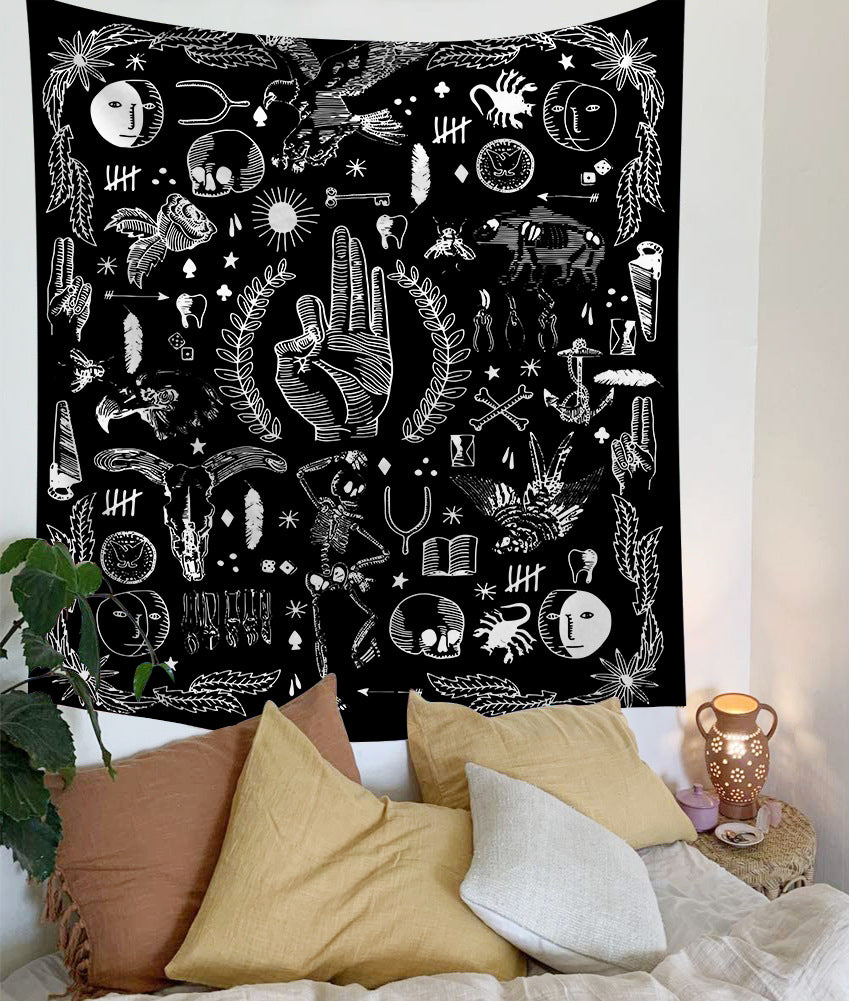 Tappeto mandala sole e luna