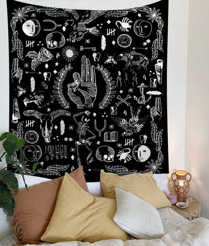 Tappeto mandala sole e luna