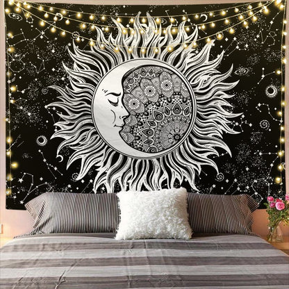 Tappeto mandala sole e luna