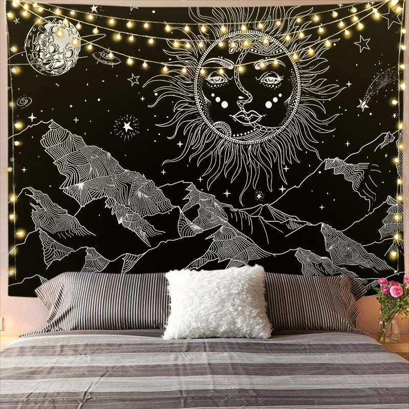 Tappeto mandala sole e luna