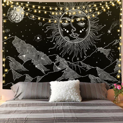 Tappeto mandala sole e luna
