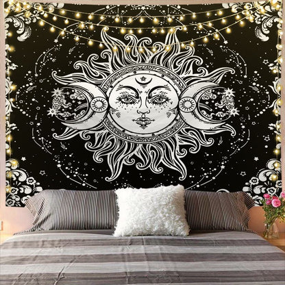 Tappeto mandala sole e luna