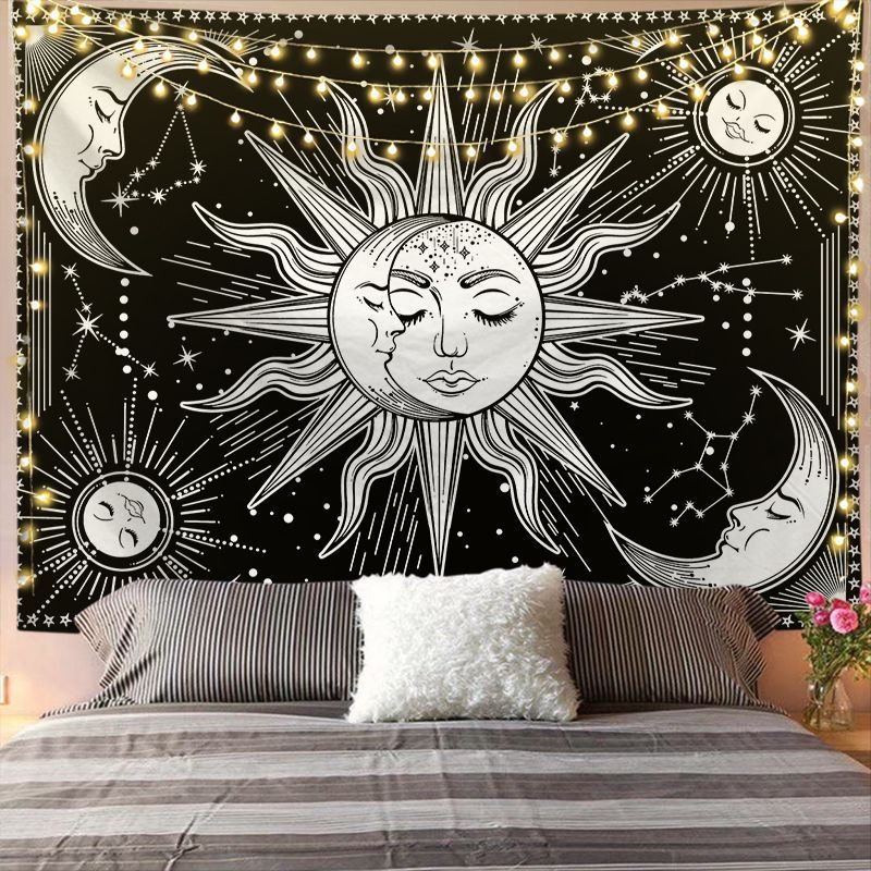 Tappeto mandala sole e luna