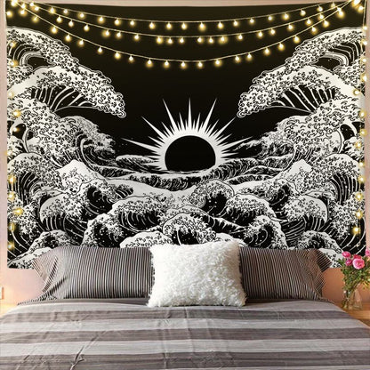 Tappeto mandala sole e luna