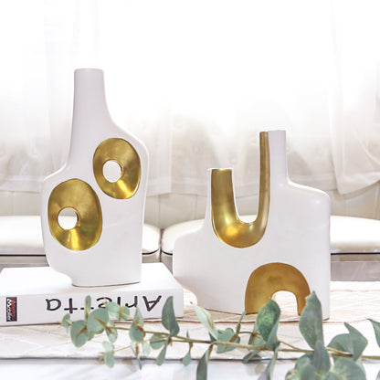Vaso ceramica bianco doppio