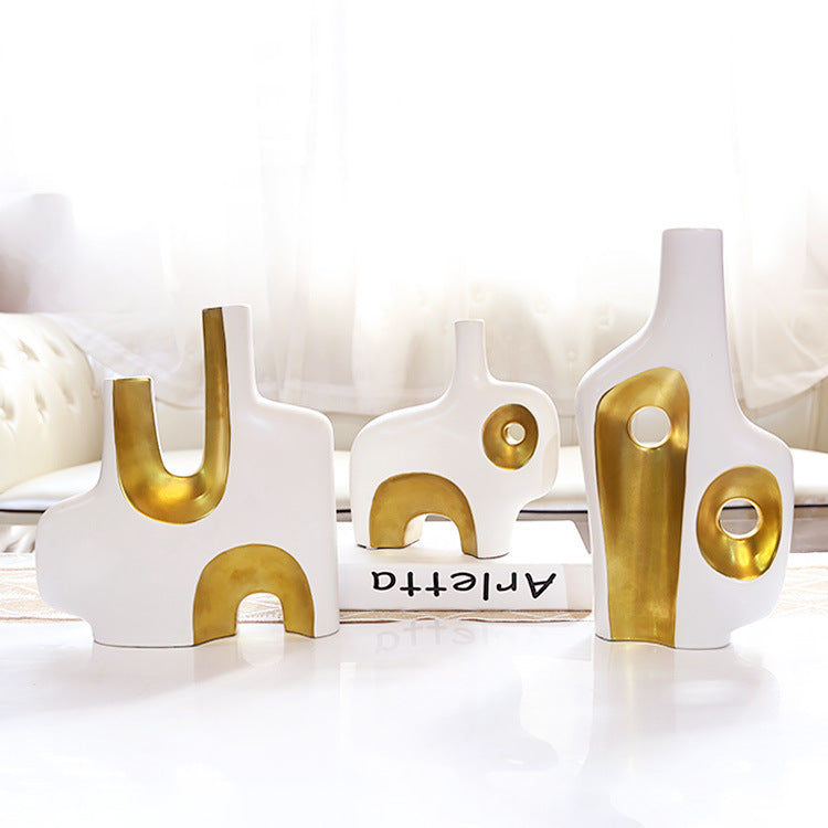 Vaso ceramica bianco doppio