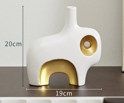 Vaso ceramica bianco doppio
