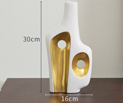 Vaso ceramica bianco doppio