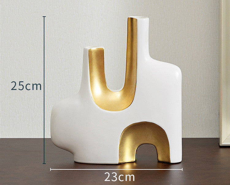 Vaso ceramica bianco doppio
