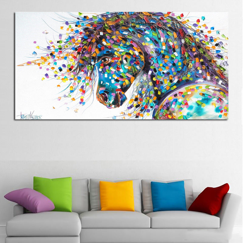Quadro cavallo astratto