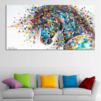 Quadro cavallo astratto