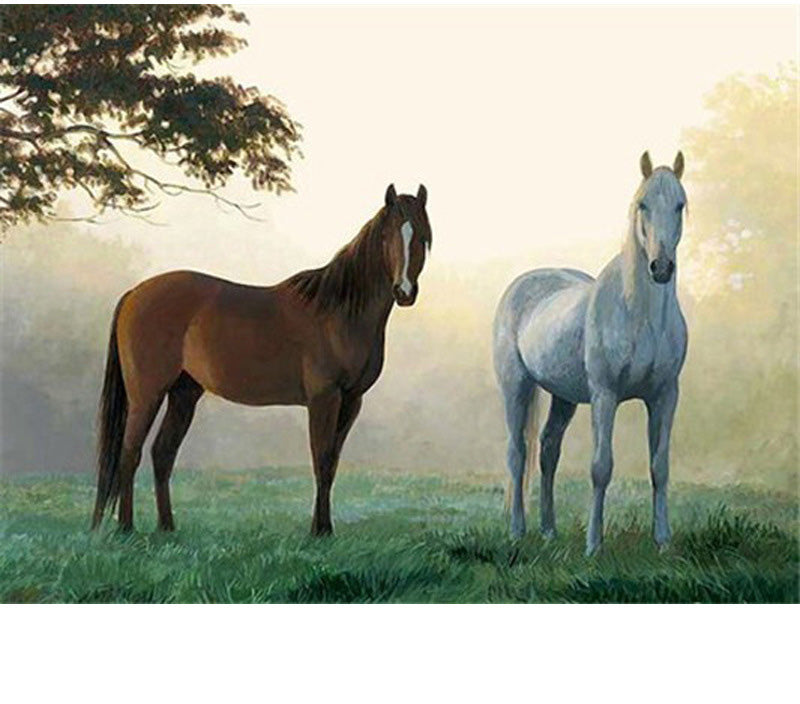 Quadro su tela Cavallo con madre e bambino