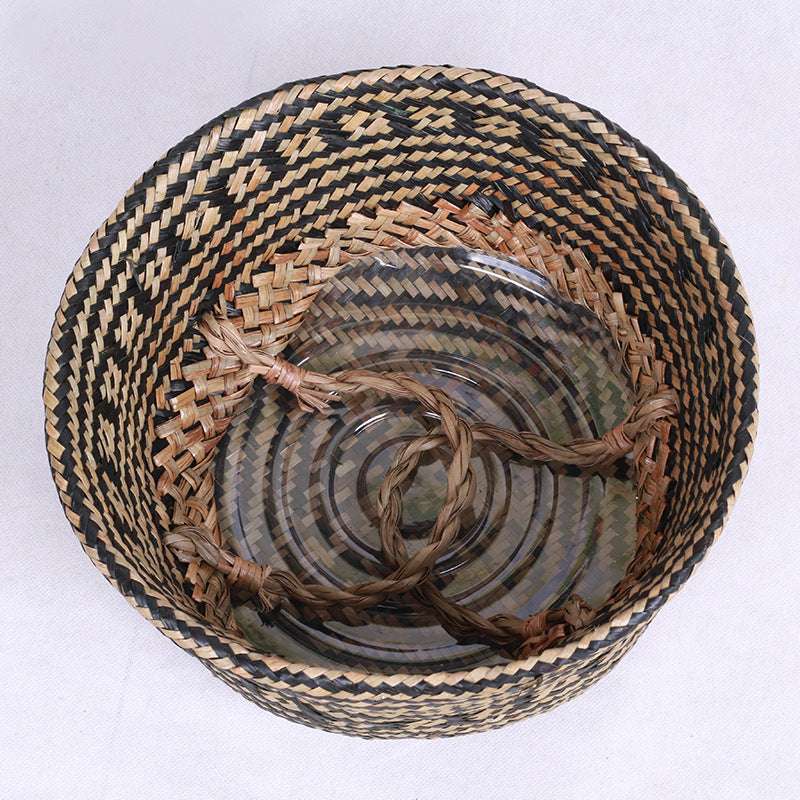 Cestino rattan intrecciato