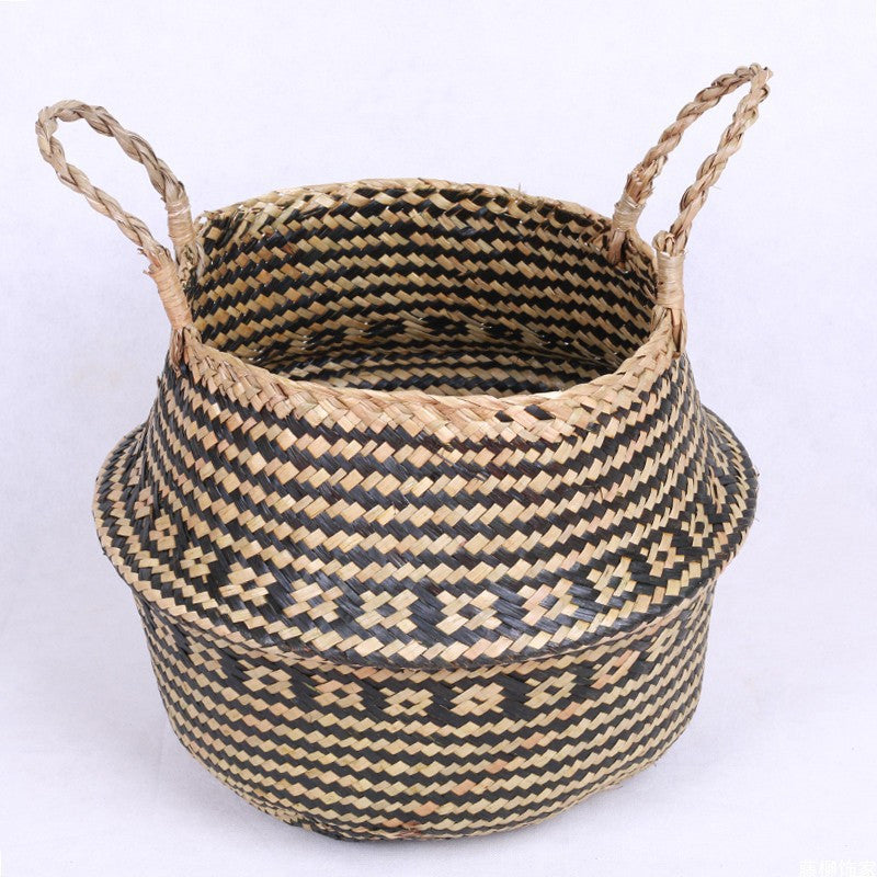 Cestino rattan intrecciato