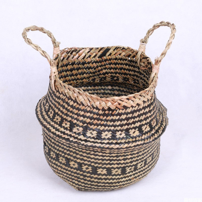 Cestino rattan intrecciato