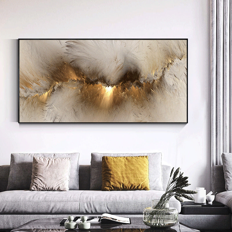 Quadro astratto paesaggio arancio