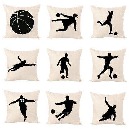 Copricuscino lino tema basket