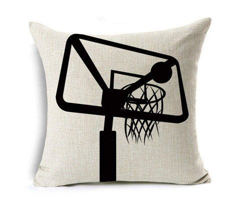 Copricuscino lino tema basket
