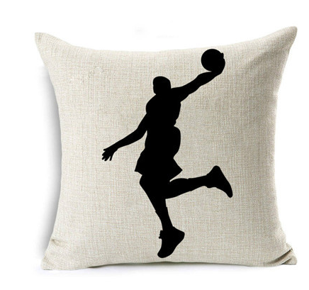 Copricuscino lino tema basket